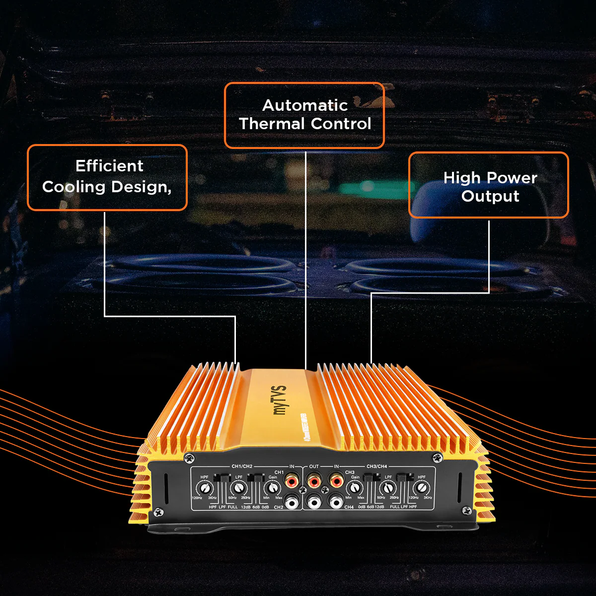 AMP-4 4 Channel MOSEFET Car Amplifier - Image 4