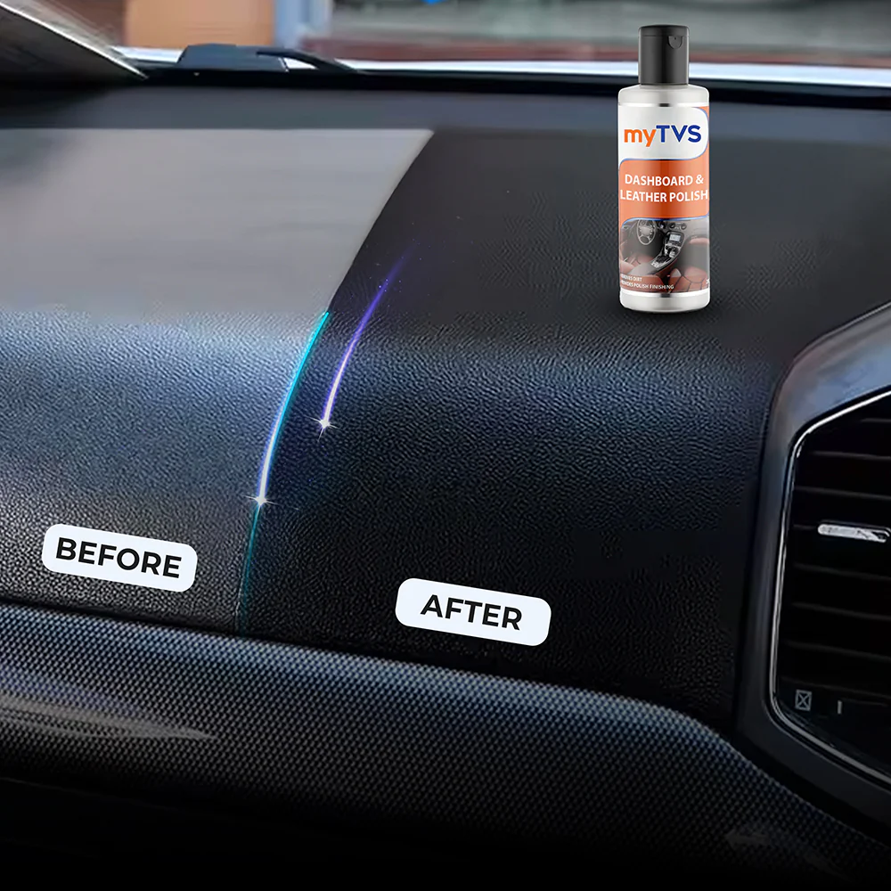 myTVS Car Care Combo Car Dashboard Polish 200ml with 800 GSM Microfiber Cleaning Cloth 40x40cm | CC-DLP1_MC-1 - Image 5