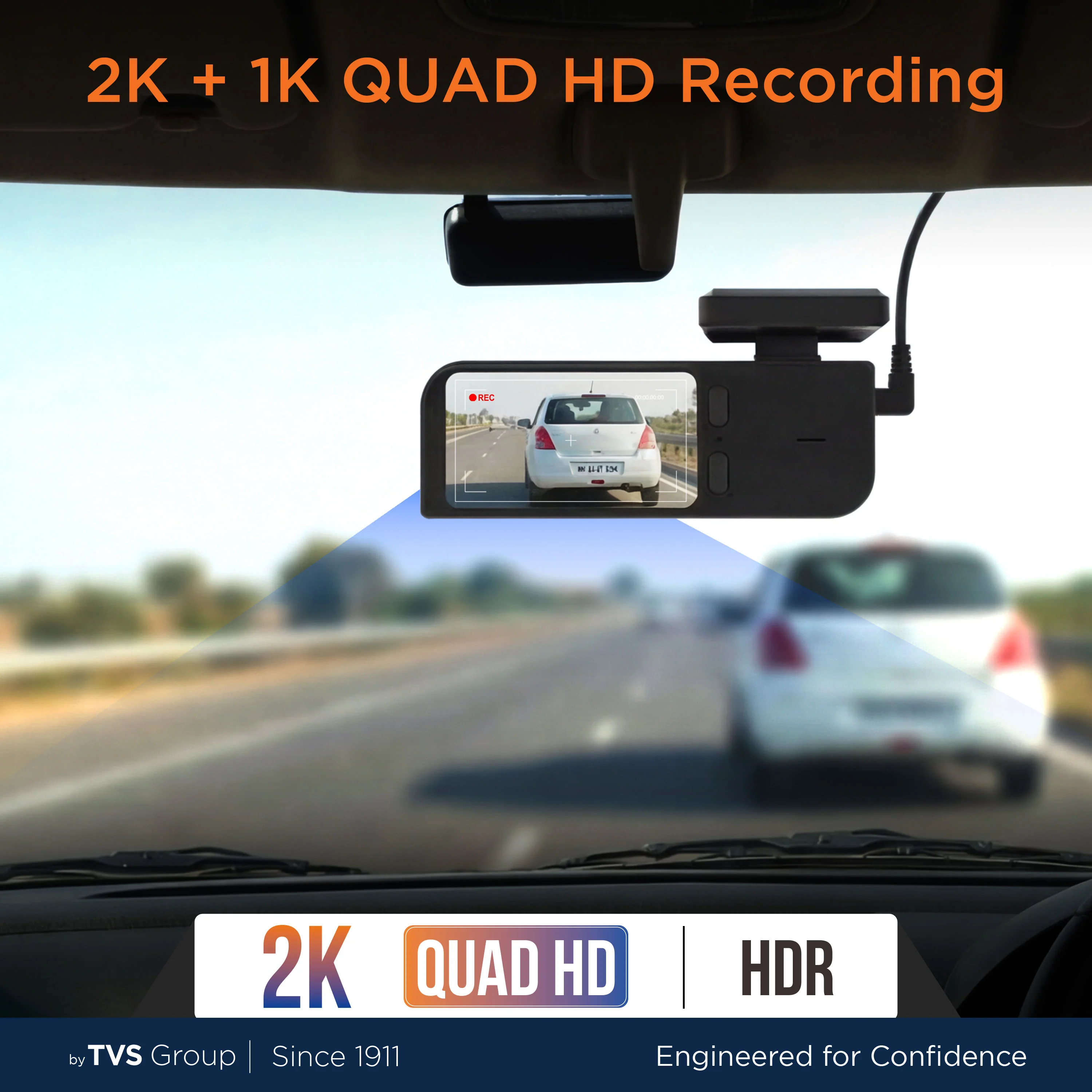 DVR-02 Dash Cam Ultra Front & Rear DVR with Wi-Fi - Image 3