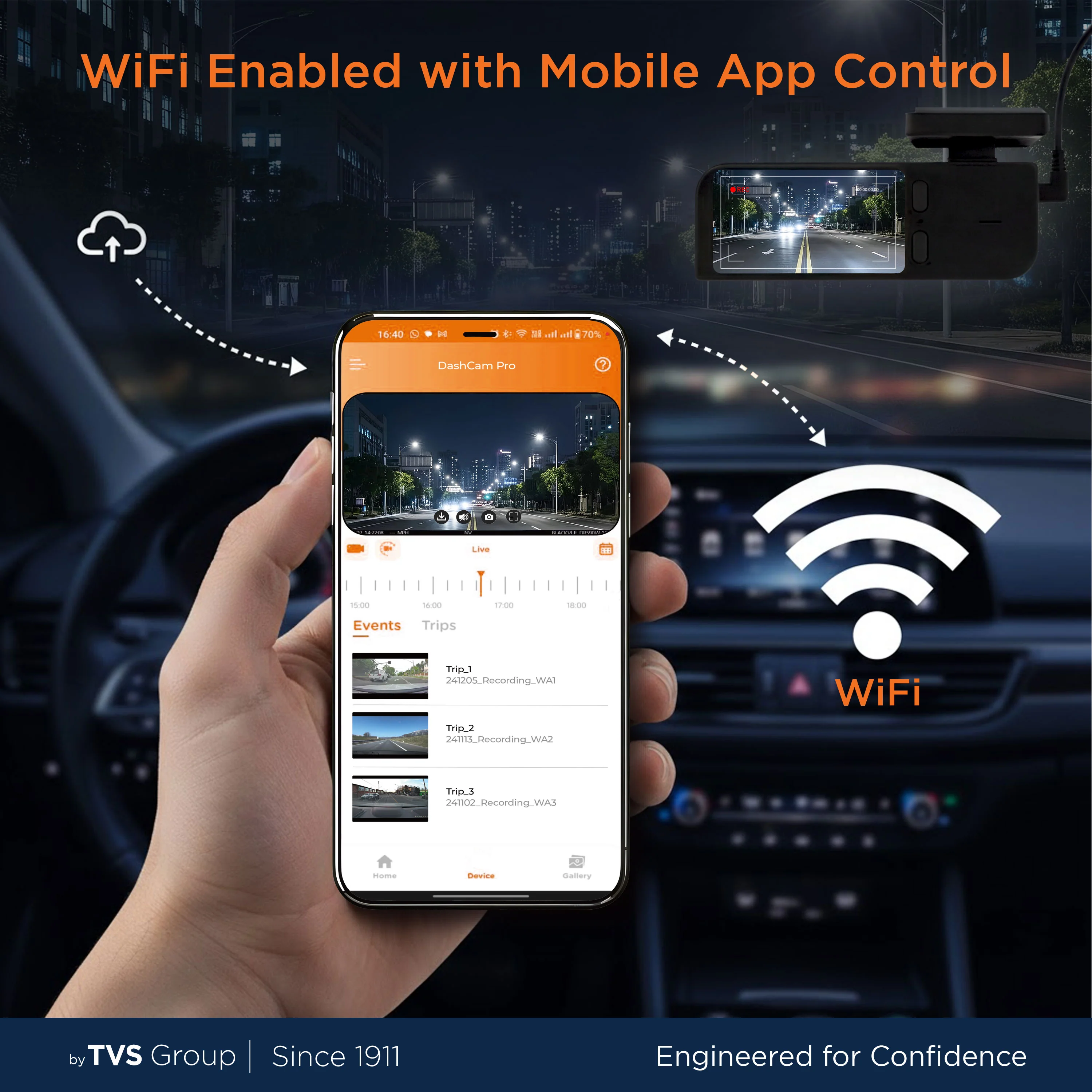 DVR-02 Dash Cam Ultra Front & Rear DVR with Wi-Fi - Image 5