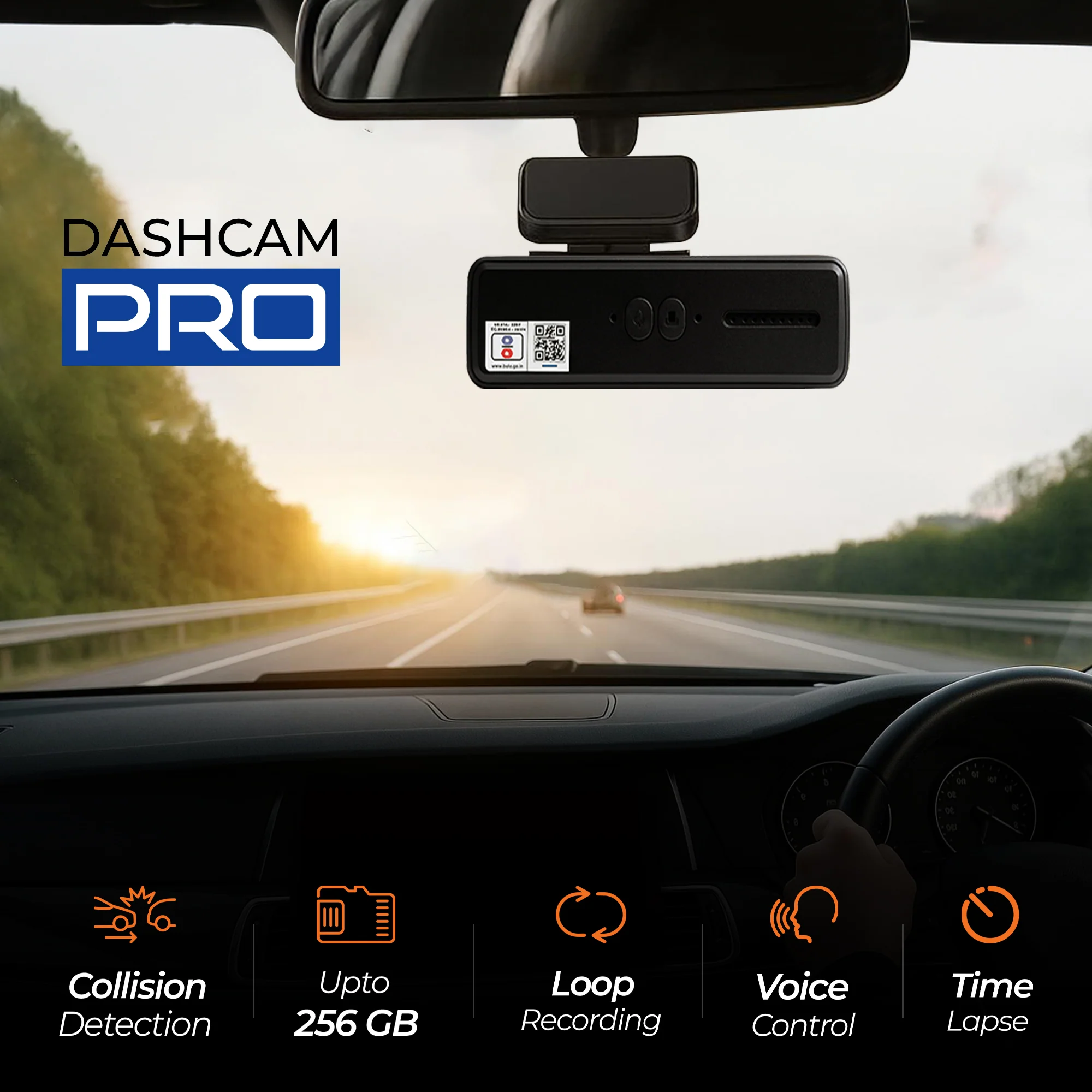 DVR-03 Dashcam Pro 2K Front DVR with Wi-Fi - Image 2