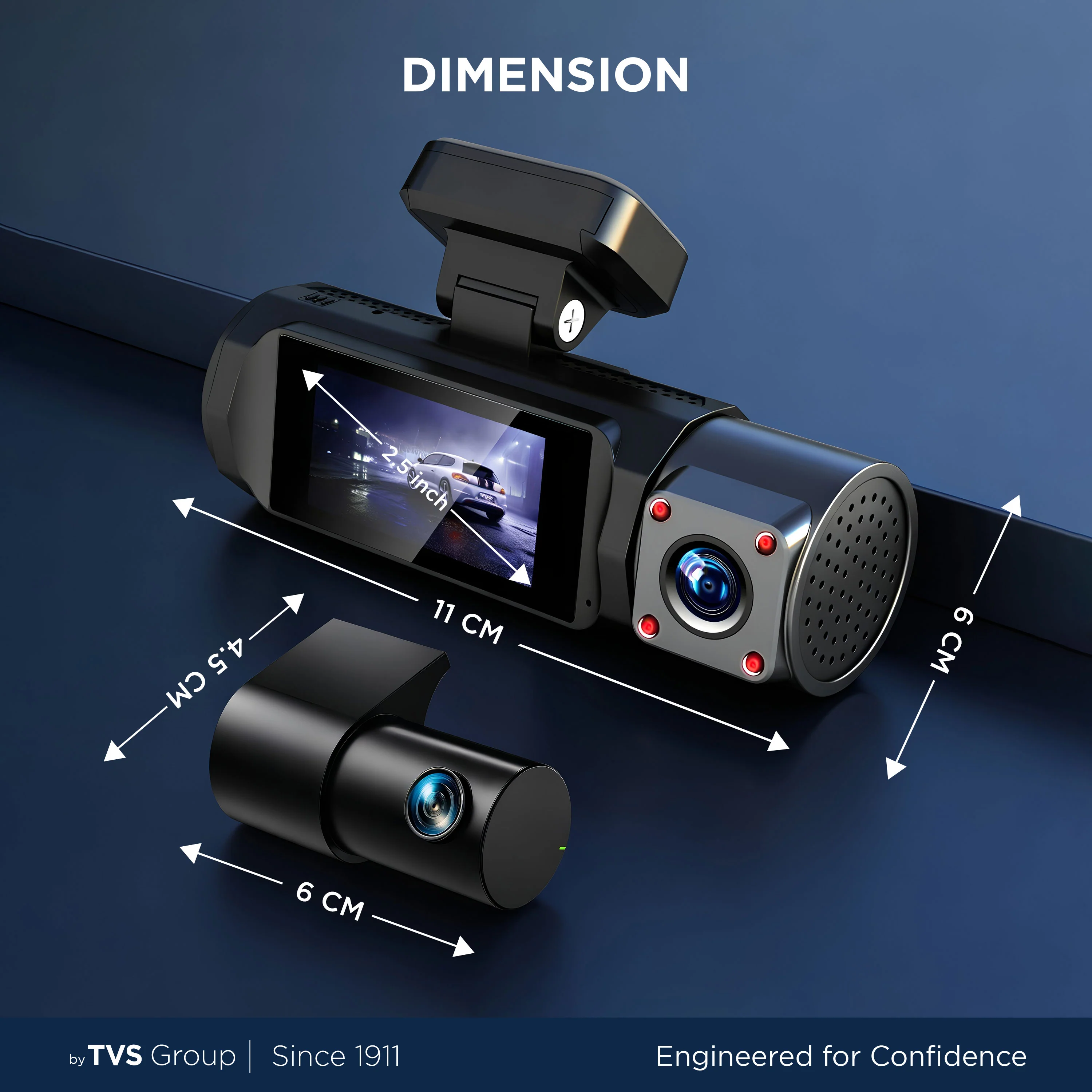 DVR-05 Dashcam Ultra Plus Triple Vision - Front, Rear & Inside with Wi-Fi - Image 3