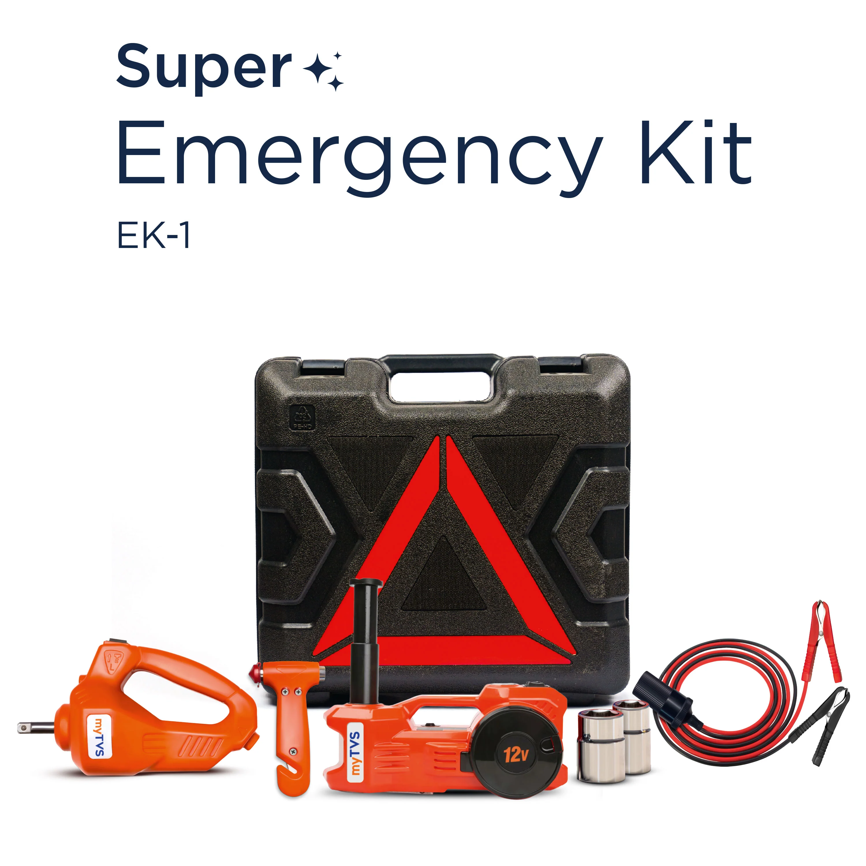myTVS EK-1 Emergency Kit - Electric Jack with Inflator & Wrench - Image 2