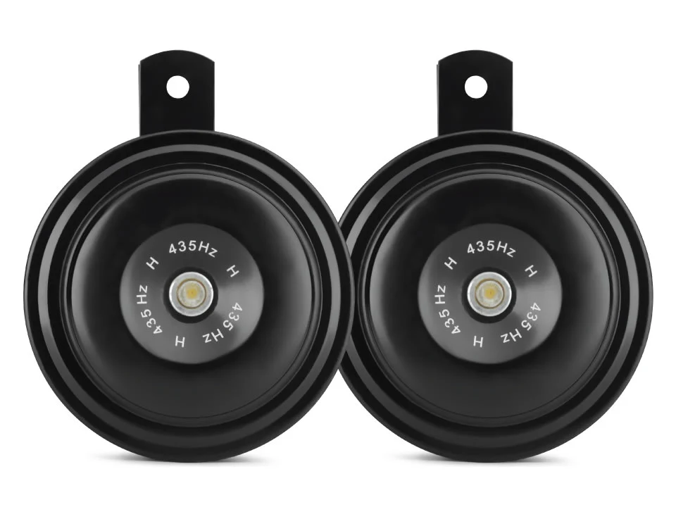 HO-4 Black Long Range Car Horn Set