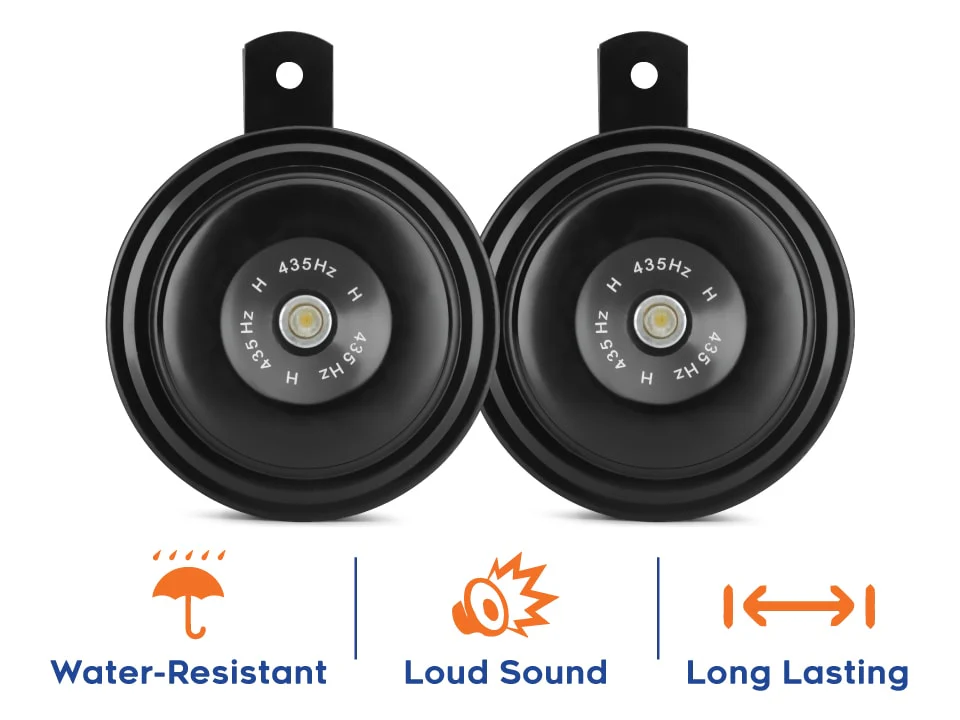 HO-4 Black Long Range Car Horn Set - Image 2