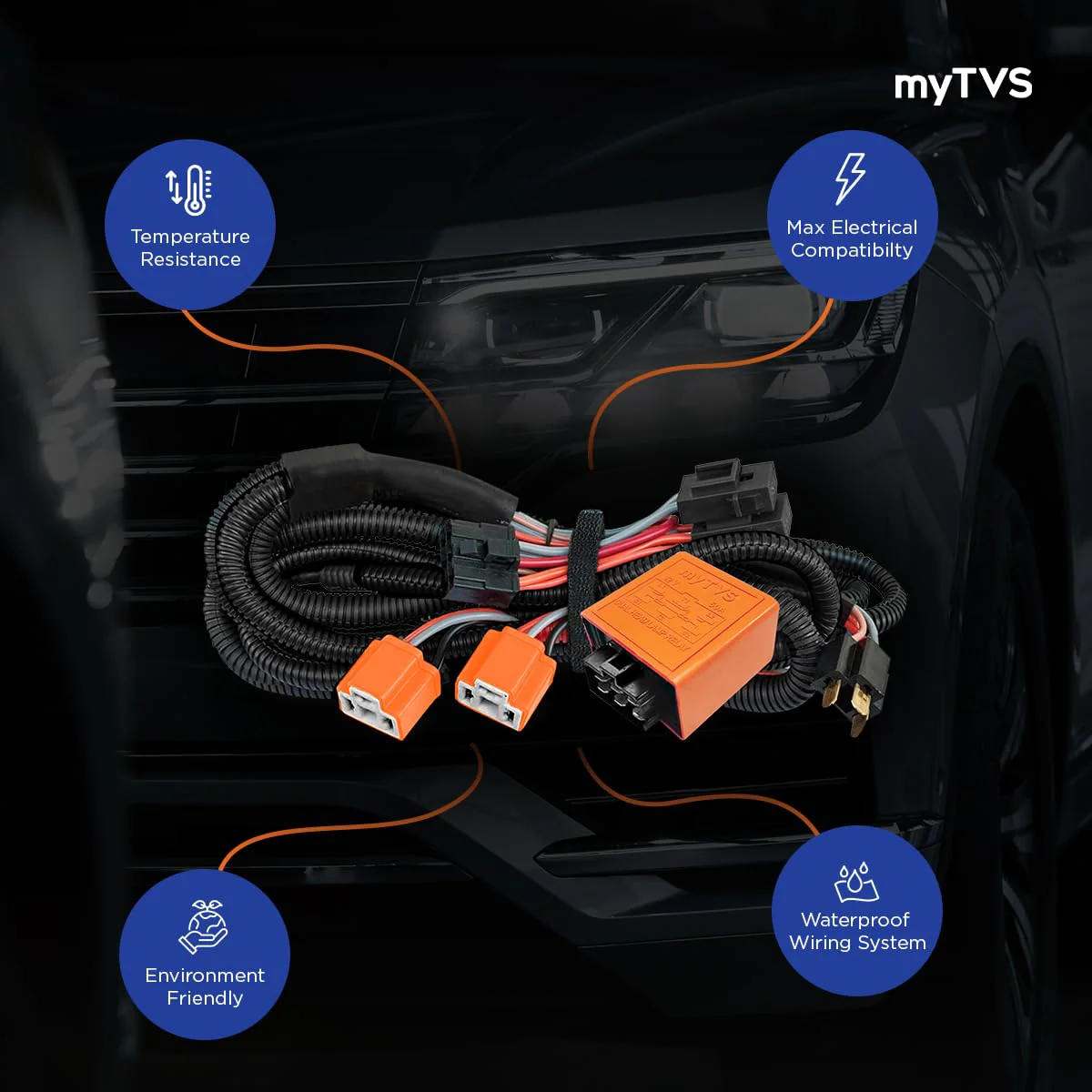 LH-130 Headlamp Wiring Harness With Relay System (130/100W) - Image 4