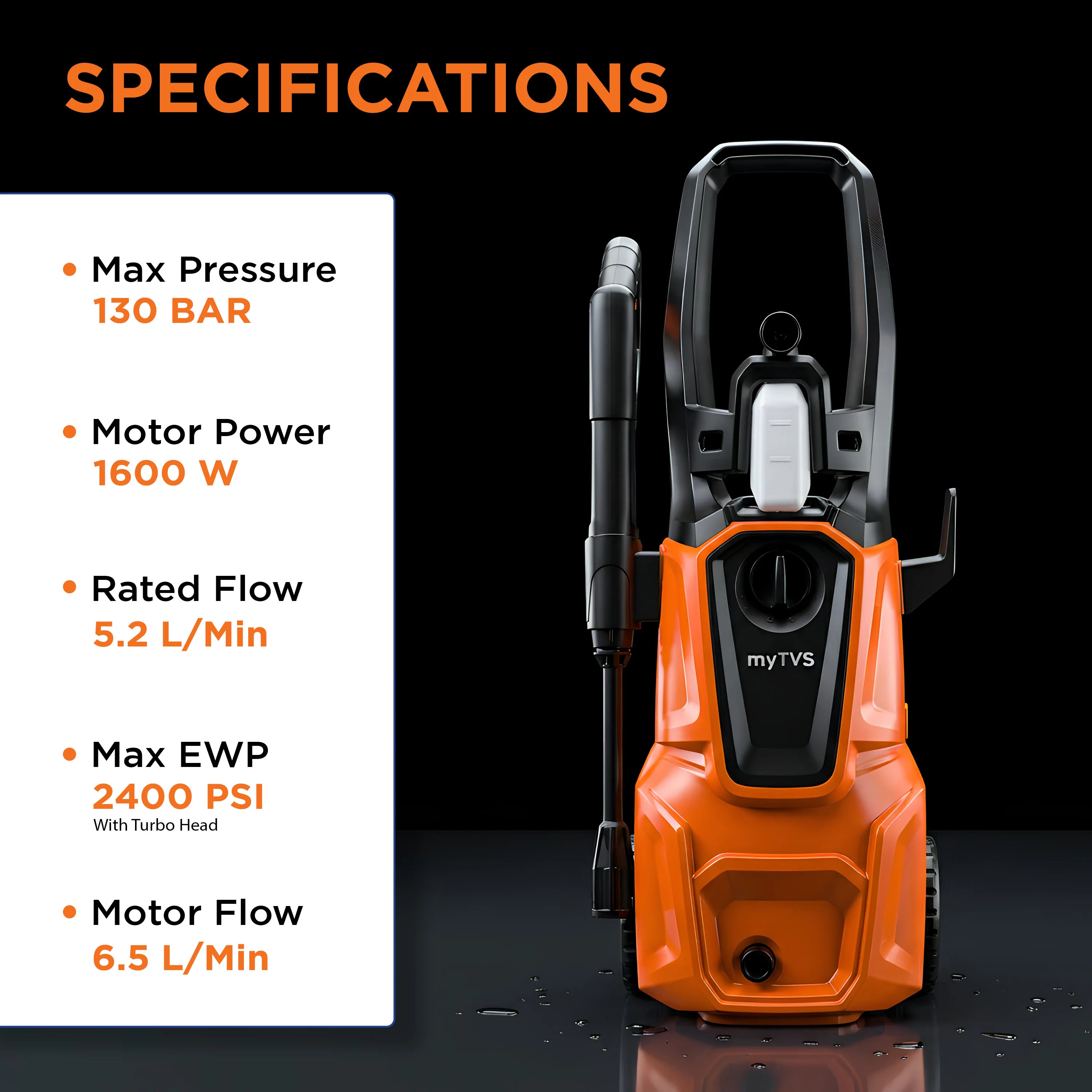 myTVS High Pressure Car Washer 1600W - Image 5