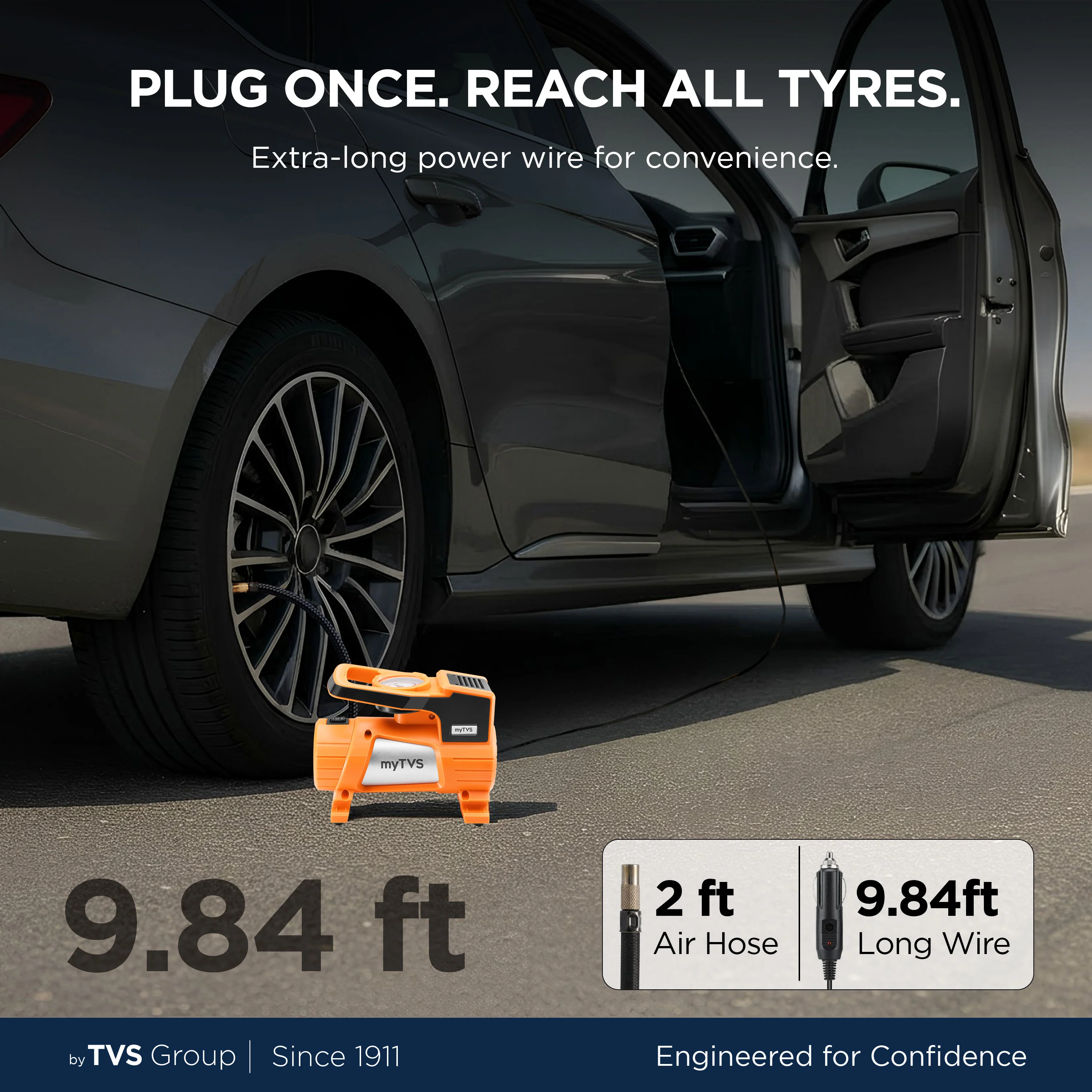 myTVS TI-7 Air Jet | Heavy Jet Tyre Inflator for Car - Image 4