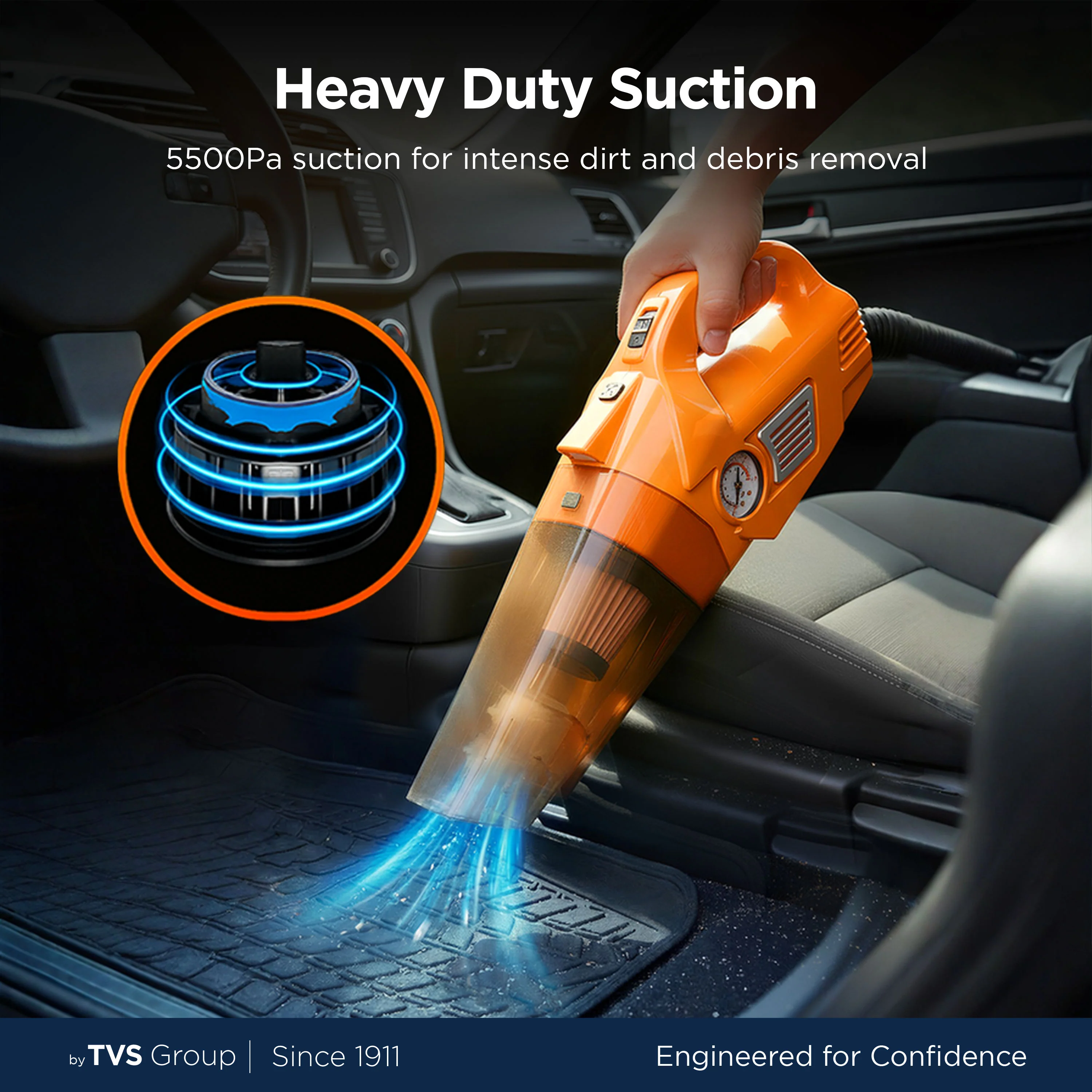 myTVS TI-8 Air Dual Pro 2-in-1 Vacuum Cleaner & Tyre Inflator - Image 3