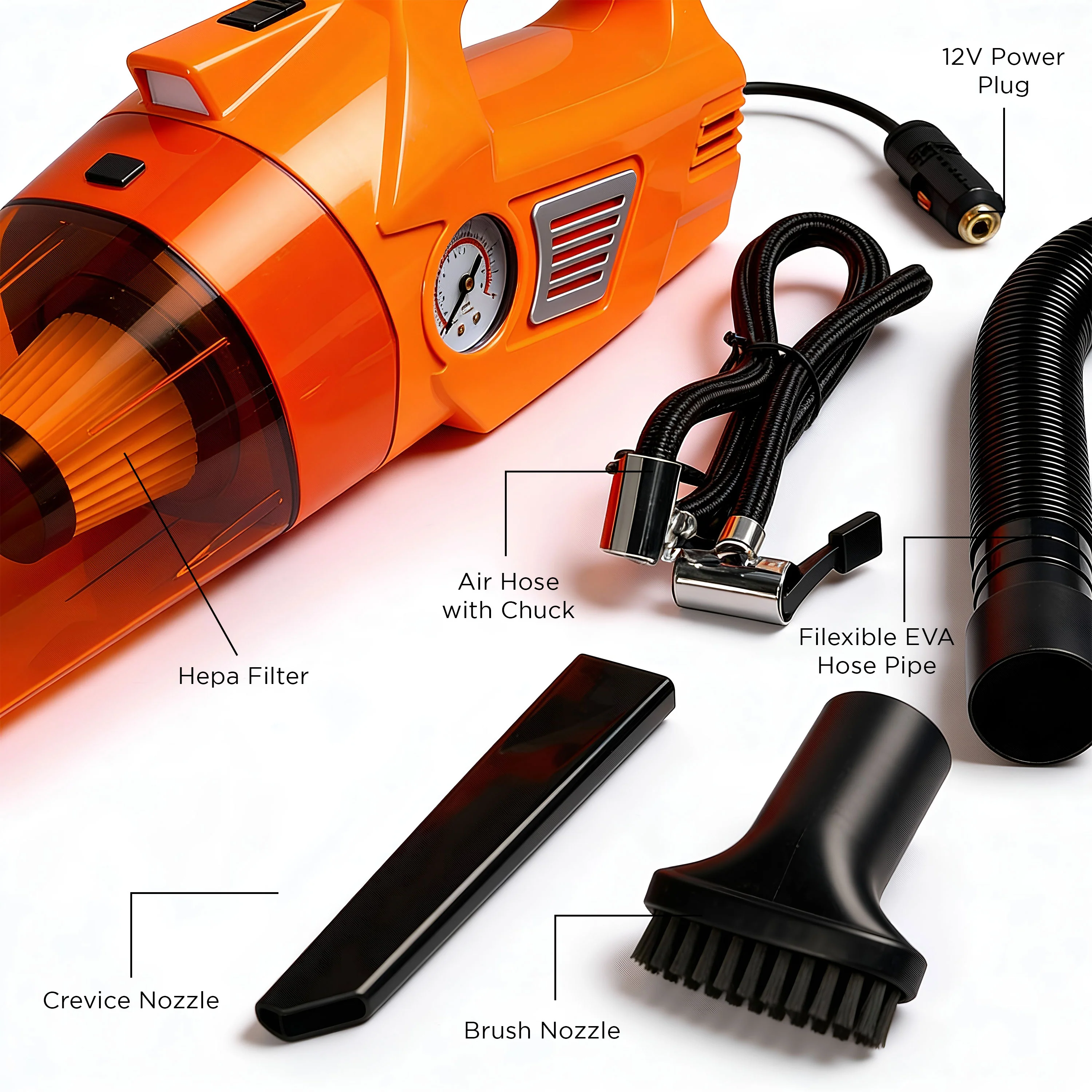myTVS TI-8 Air Dual Pro 2-in-1 Vacuum Cleaner & Tyre Inflator - Image 8