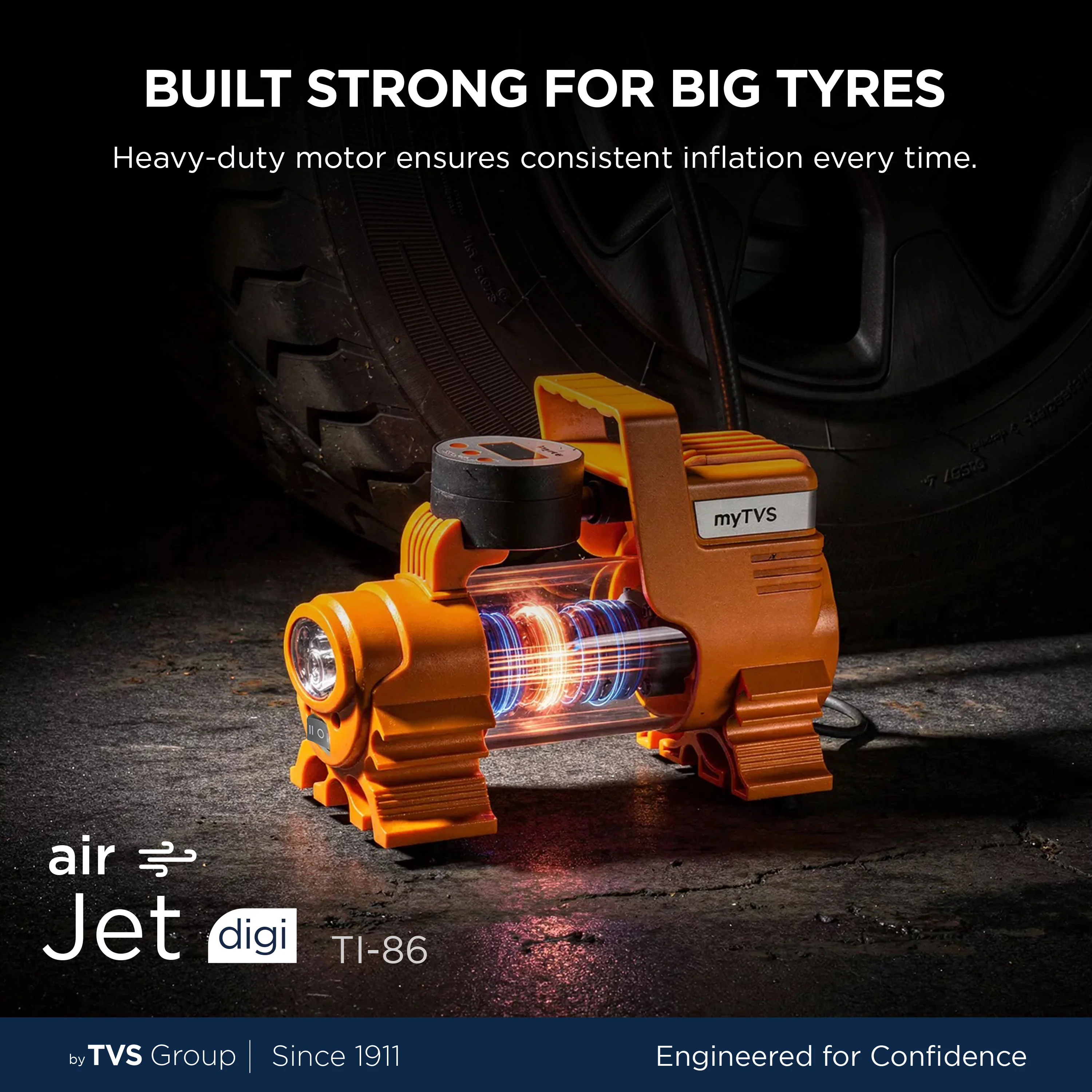 myTVS TI-86 Air Jet Digi | Digital Heavy-Duty Tyre Inflator - Image 4